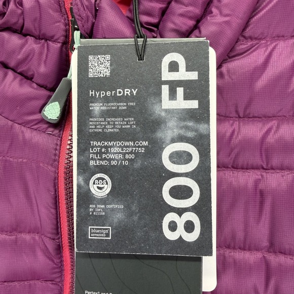 Stio Pinion Down Vest Womens XXL Purple Violet 800FP Packable Insulated Outdoor - Picture 8 of 10